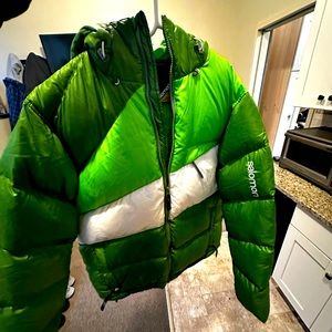 Salomon Green Winter Puffer jacket